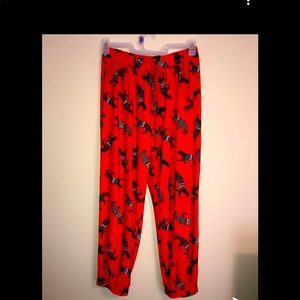 Printed parachute pants